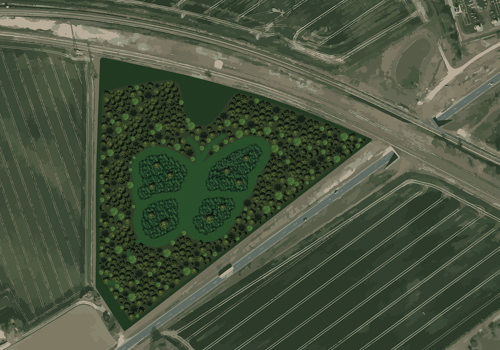 I Fredericia Bliver Danmarks Største Sommerfugleskov Nu Plantet I Samarbejde Med Plant Et Træ Og Landal Greenparks Set Fra Luften Vil Skovområdet På Sig